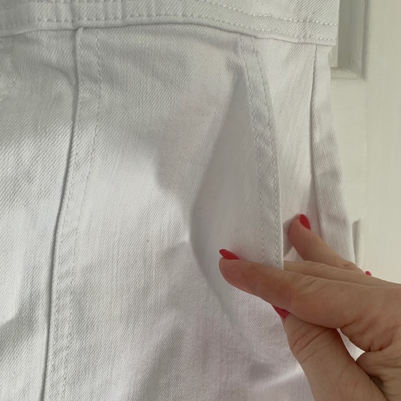 Banana Republic Factory Store Women White Denim Skirt Size 4 - Picture 8 of 10